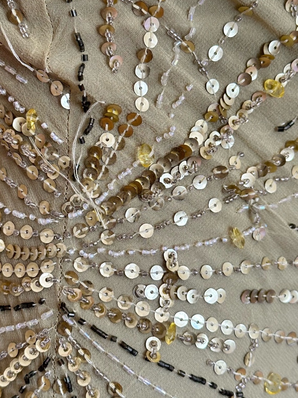 Gold Sequin High-Low Ruffle Dress - Picture 5 of 5